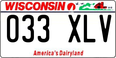 WI license plate 033XLV