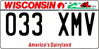 WI license plate 033XMV