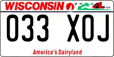 WI license plate 033XOJ