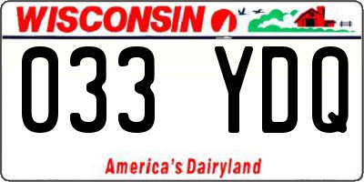 WI license plate 033YDQ