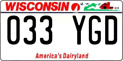 WI license plate 033YGD