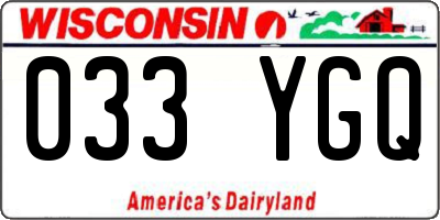 WI license plate 033YGQ