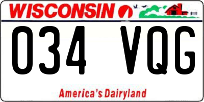 WI license plate 034VQG