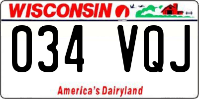 WI license plate 034VQJ