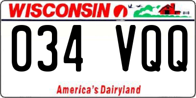 WI license plate 034VQQ