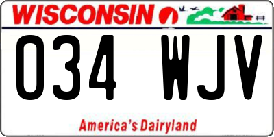 WI license plate 034WJV