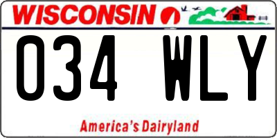 WI license plate 034WLY