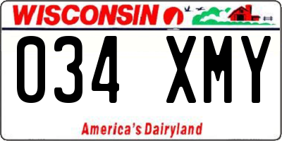 WI license plate 034XMY