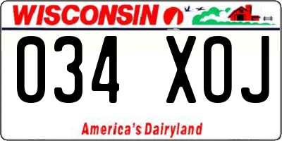 WI license plate 034XOJ
