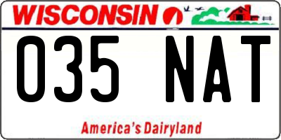 WI license plate 035NAT