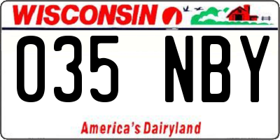 WI license plate 035NBY