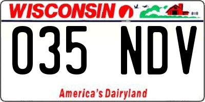 WI license plate 035NDV