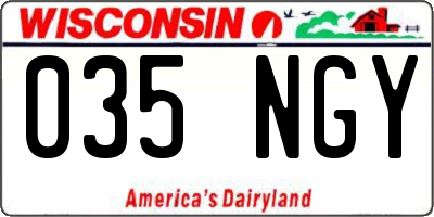 WI license plate 035NGY