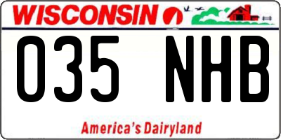 WI license plate 035NHB