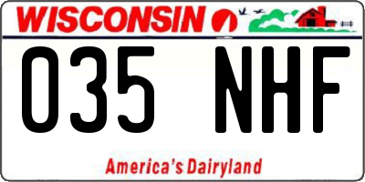 WI license plate 035NHF