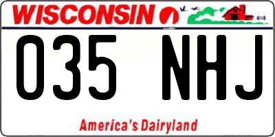 WI license plate 035NHJ