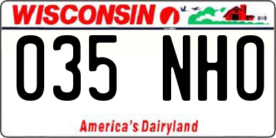 WI license plate 035NHO