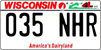 WI license plate 035NHR