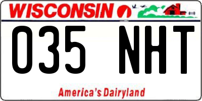 WI license plate 035NHT