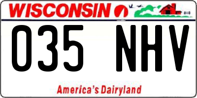 WI license plate 035NHV