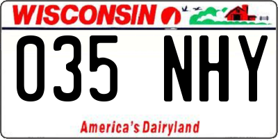 WI license plate 035NHY