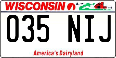 WI license plate 035NIJ