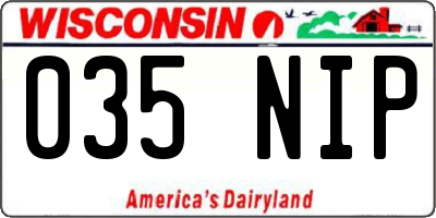 WI license plate 035NIP