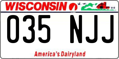 WI license plate 035NJJ