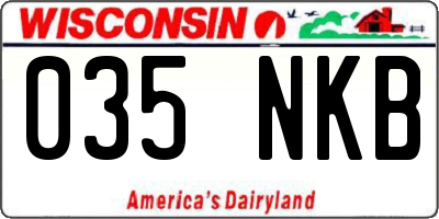 WI license plate 035NKB