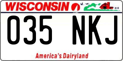 WI license plate 035NKJ