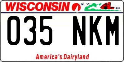 WI license plate 035NKM