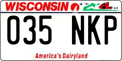 WI license plate 035NKP