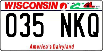 WI license plate 035NKQ