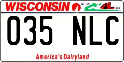 WI license plate 035NLC