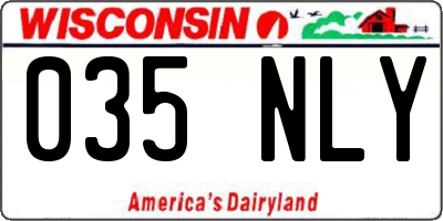 WI license plate 035NLY