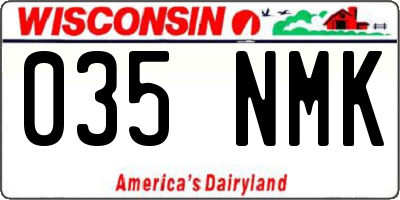 WI license plate 035NMK