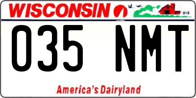 WI license plate 035NMT