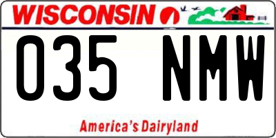 WI license plate 035NMW
