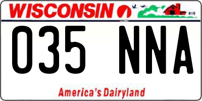 WI license plate 035NNA