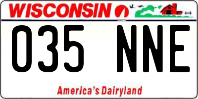 WI license plate 035NNE