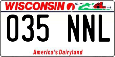WI license plate 035NNL