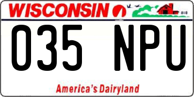 WI license plate 035NPU