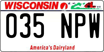 WI license plate 035NPW