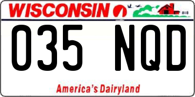 WI license plate 035NQD