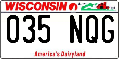 WI license plate 035NQG
