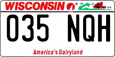 WI license plate 035NQH