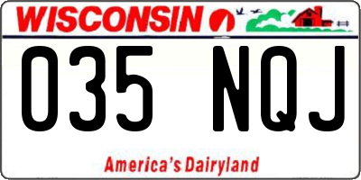 WI license plate 035NQJ