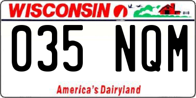 WI license plate 035NQM