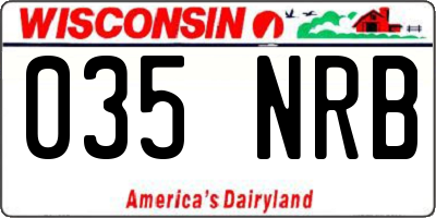 WI license plate 035NRB