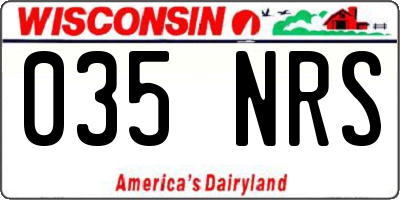 WI license plate 035NRS